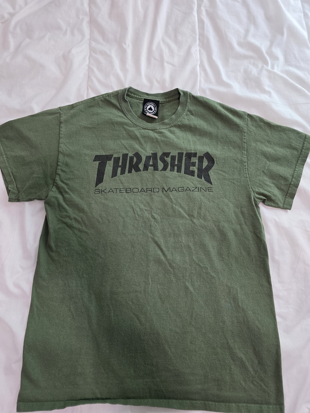 Thrasher Olive Green Logo Tee